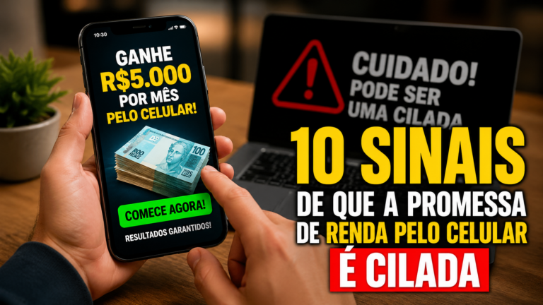 10 sinais de que a promessa de renda pelo celular é cilada