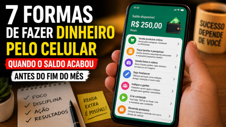 7 formas de fazer dinheiro pelo celular quando o saldo acabou antes do fim do mês