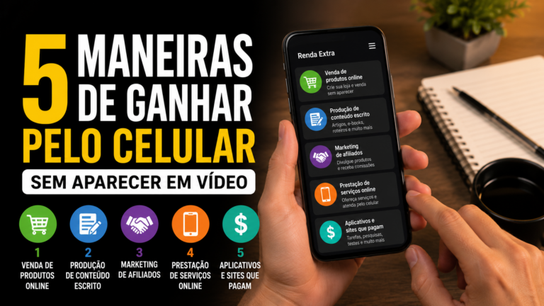 5 maneiras de ganhar pelo celular sem aparecer em vídeo