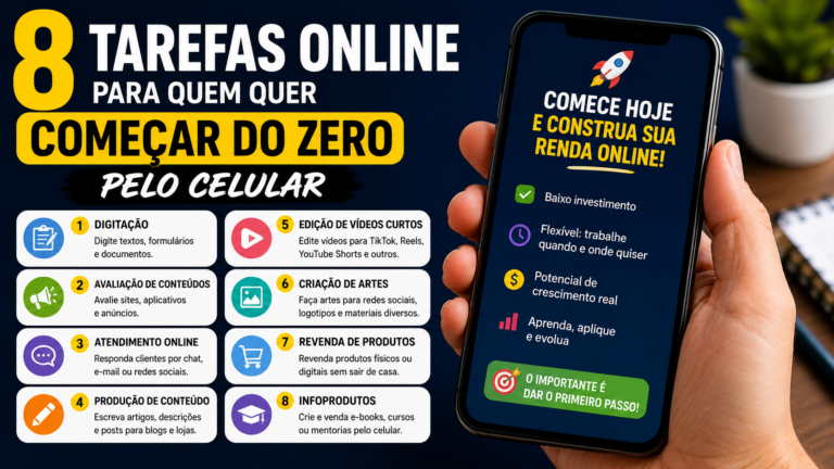 8 tarefas online para quem quer começar do zero pelo celular