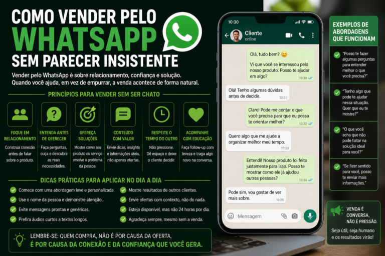 Como vender pelo WhatsApp sem parecer insistente