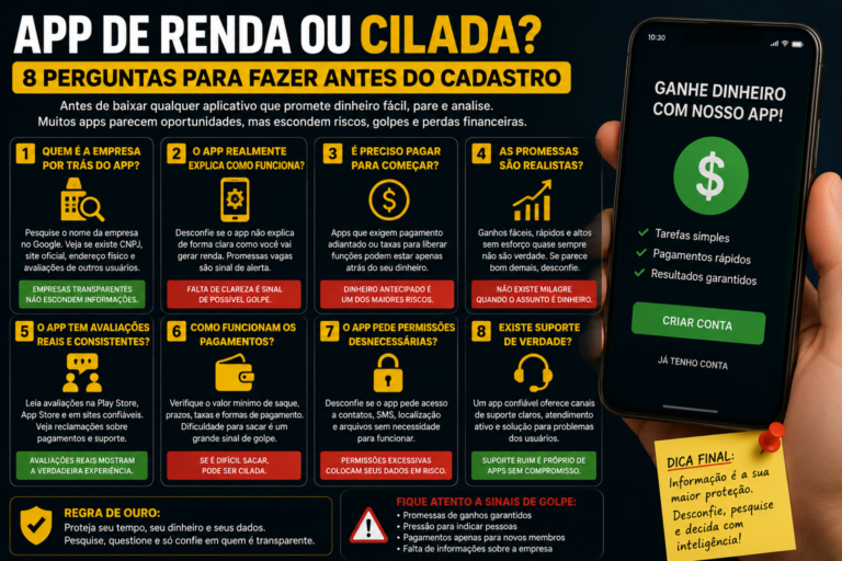 App de renda ou cilada? 8 perguntas para fazer antes do cadastro