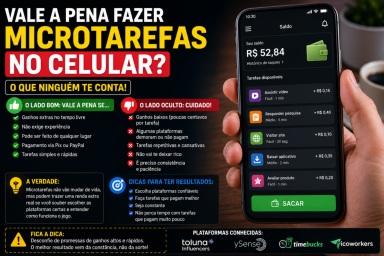 Vale a pena fazer microtarefas no celular? O que ninguém te conta