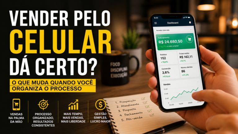 Vender pelo celular dá certo? O que muda quando você organiza o processo