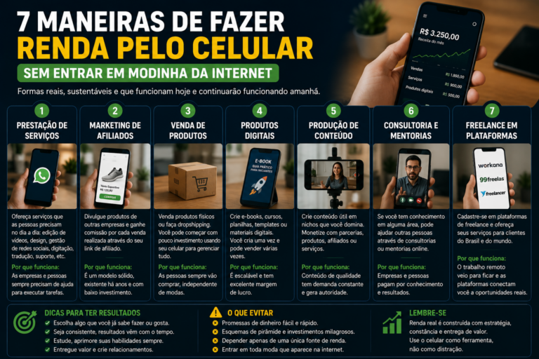 7 maneiras de fazer renda pelo celular sem entrar em modinha da internet