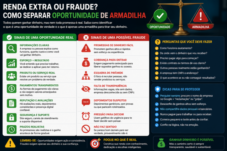 Renda extra ou fraude? Como separar oportunidade de armadilha
