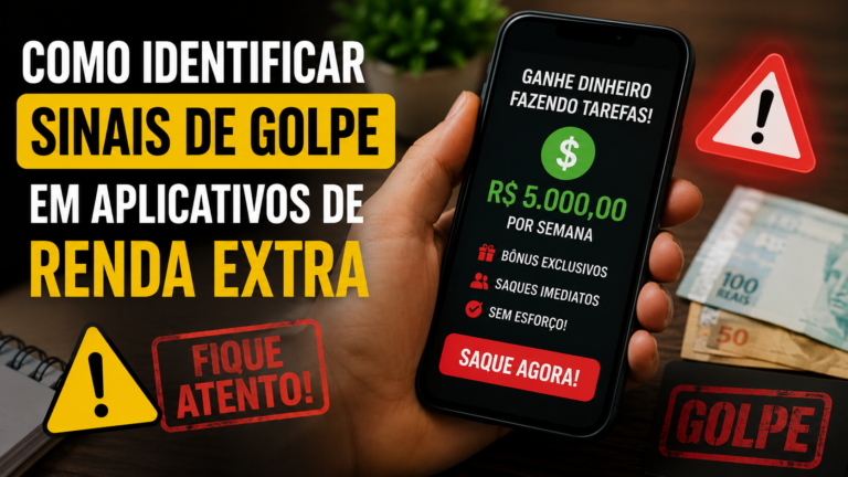 Como identificar sinais de golpe em aplicativos de renda extra