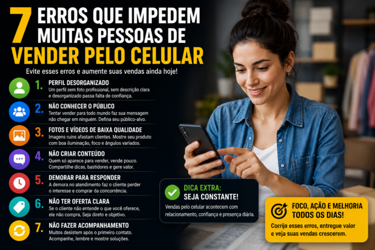 7 erros que impedem muitas pessoas de vender pelo celular