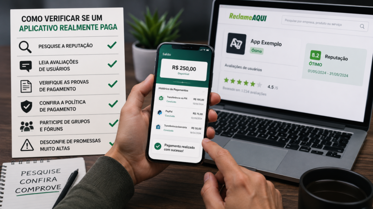 Como verificar se um aplicativo realmente paga seus usuários