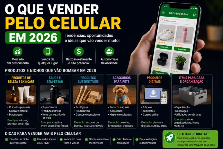 O que vender pelo celular em 2026
