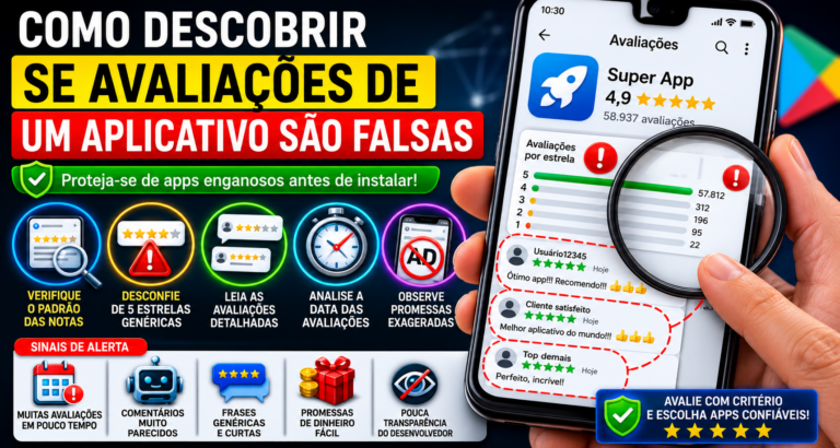 Como descobrir se avaliações de um aplicativo são falsas