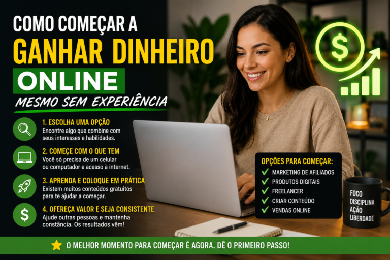 Como começar a ganhar dinheiro online mesmo sem experiência