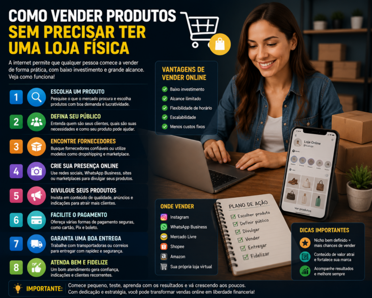 Como vender produtos sem precisar ter uma loja física