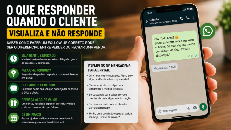 O que responder quando o cliente visualiza e não responde