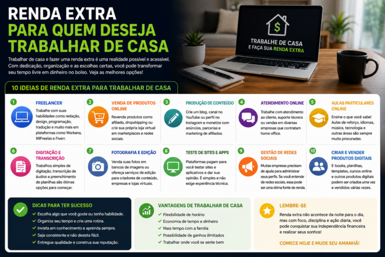 Renda extra para quem deseja trabalhar de casa