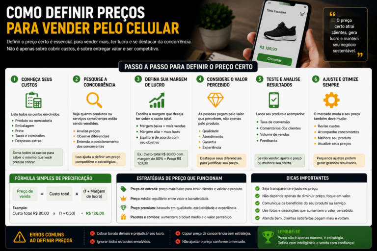 Como definir preços para vender pelo celular