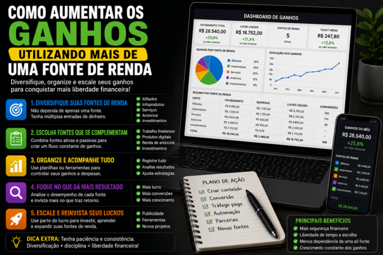 Como aumentar os ganhos utilizando mais de uma fonte de renda