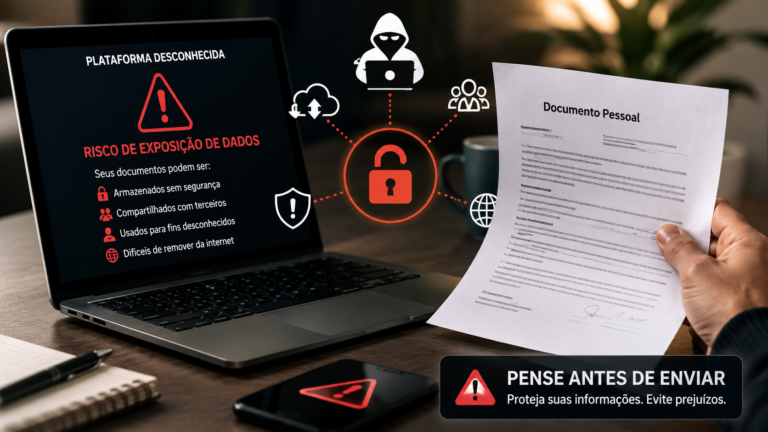 Os riscos de compartilhar documentos com plataformas desconhecidas
