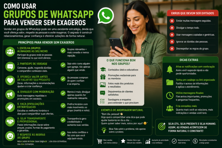 Como usar grupos de WhatsApp para vender sem exageros