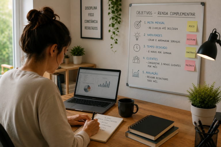 Como criar objetivos realistas para sua renda complementar