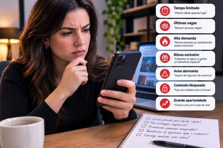Como identificar estratégias de pressão para cadastro rápido