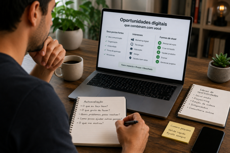 Como identificar oportunidades digitais que combinam com seu perfil