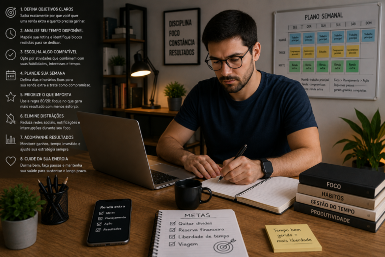 Como melhorar sua gestão de tempo ao buscar renda extra