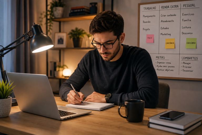 Como criar uma rotina equilibrada entre trabalho e renda extra